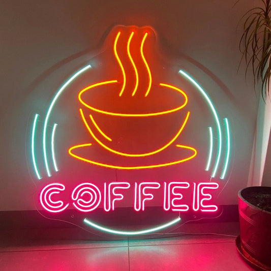 Coffee Led Sign Business Neon Sign For Room