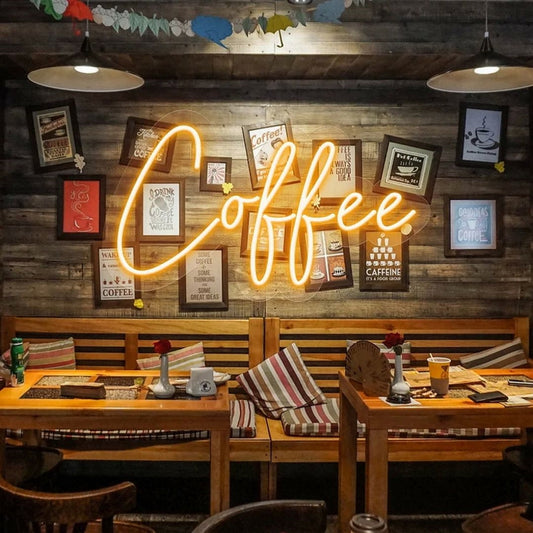 Coffee Led Sign Business Neon Signs Wall Decor