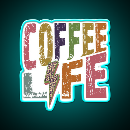 Coffee Life Cafe Led Neon Sign Espresso Bar Art Rgb Color