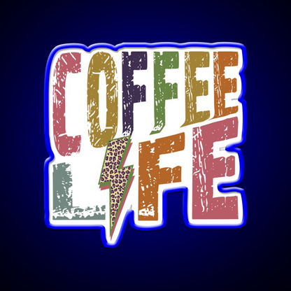 Coffee Life Cafe Led Neon Sign Espresso Bar Art Rgb Color