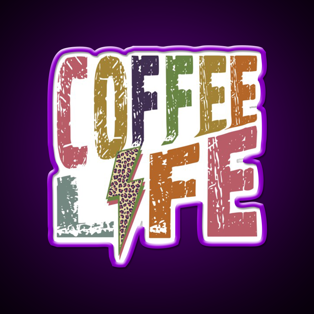 Coffee Life Cafe Led Neon Sign Espresso Bar Art Rgb Color