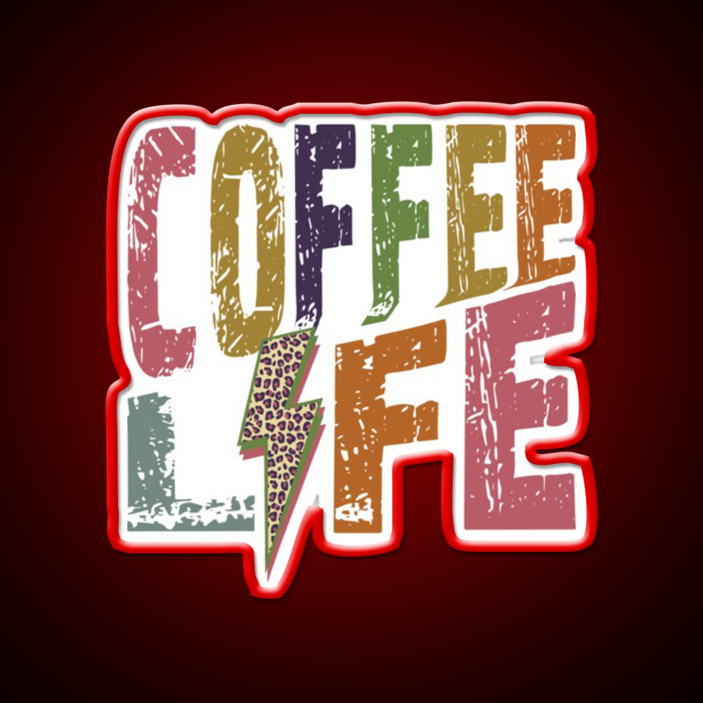 Coffee Life Cafe Led Neon Sign Espresso Bar Art Rgb Color