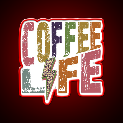 Coffee Life Cafe Led Neon Sign Espresso Bar Art Rgb Color
