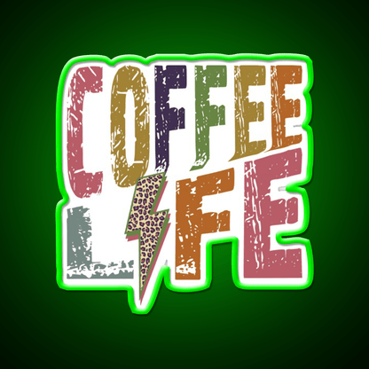 Coffee Life Cafe Led Neon Sign Espresso Bar Art Rgb Color - Shineneon