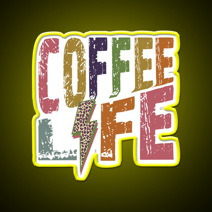 Coffee Life Cafe Led Neon Sign Espresso Bar Art Rgb Color