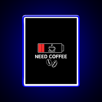 Coffee Loading Funny Caffeine Progress Bar Man Cave Bar Led Neon Sign Rgb Color