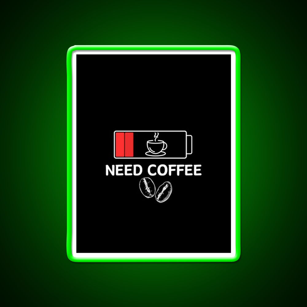 Coffee Loading Funny Caffeine Progress Bar Man Cave Bar Led Neon Sign Rgb Color