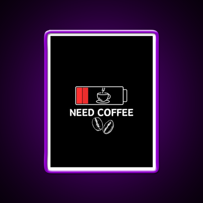 Coffee Loading Funny Caffeine Progress Bar Man Cave Bar Led Neon Sign Rgb Color