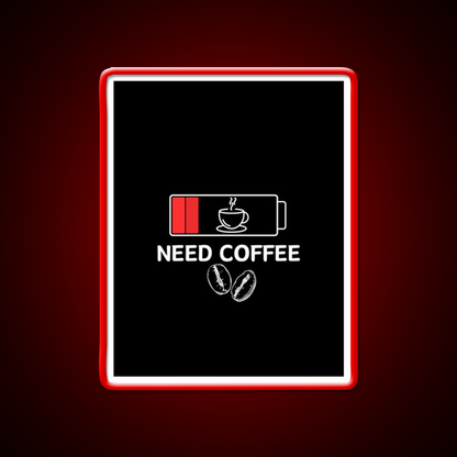 Coffee Loading Funny Caffeine Progress Bar Man Cave Bar Led Neon Sign Rgb Color