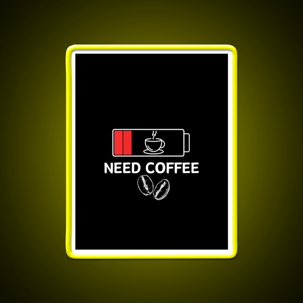 Coffee Loading Funny Caffeine Progress Bar Man Cave Bar Led Neon Sign Rgb Color