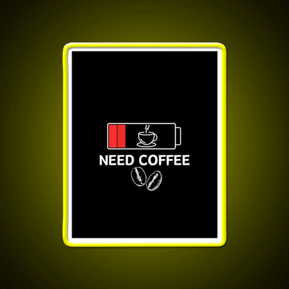 Coffee Loading Funny Caffeine Progress Bar Man Cave Bar Led Neon Sign Rgb Color