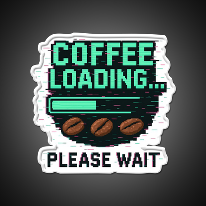 Coffee Loading Progress Bar Man Cave Bar Led Neon Sign Rgb Color