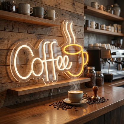 Coffee Lounge Wall Art LED Neon Sign - 02 High-Converting Product Image