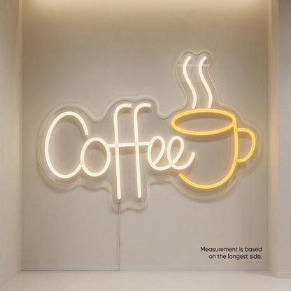 Coffee Lounge Wall Art LED Neon Sign - 04 Size Image