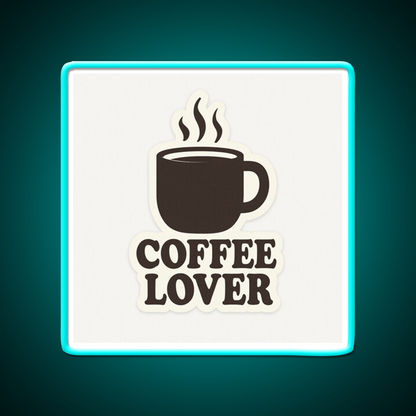 Coffee Lover Bold Minimalist Mug Cafe Led Neon Sign Espresso Bar Art Rgb Color