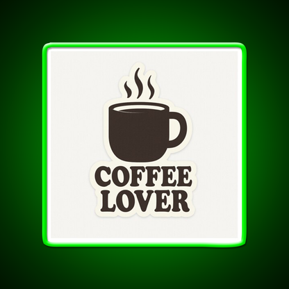 Coffee Lover Bold Minimalist Mug Cafe Led Neon Sign Espresso Bar Art Rgb Color