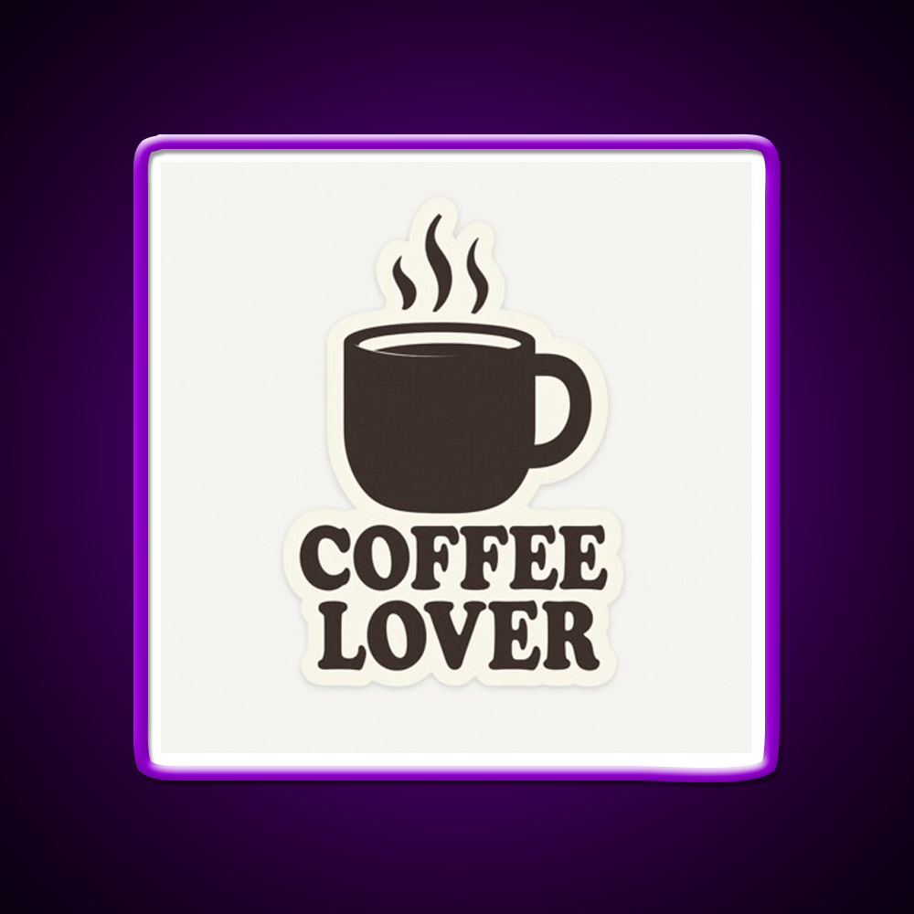 Coffee Lover Bold Minimalist Mug Cafe Led Neon Sign Espresso Bar Art Rgb Color
