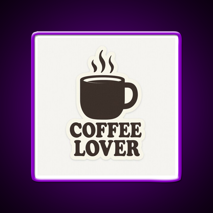 Coffee Lover Bold Minimalist Mug Cafe Led Neon Sign Espresso Bar Art Rgb Color