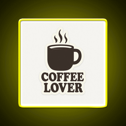 Coffee Lover Bold Minimalist Mug Cafe Led Neon Sign Espresso Bar Art Rgb Color