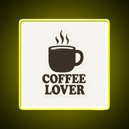 Coffee Lover Bold Minimalist Mug Cafe Led Neon Sign Espresso Bar Art Rgb Color