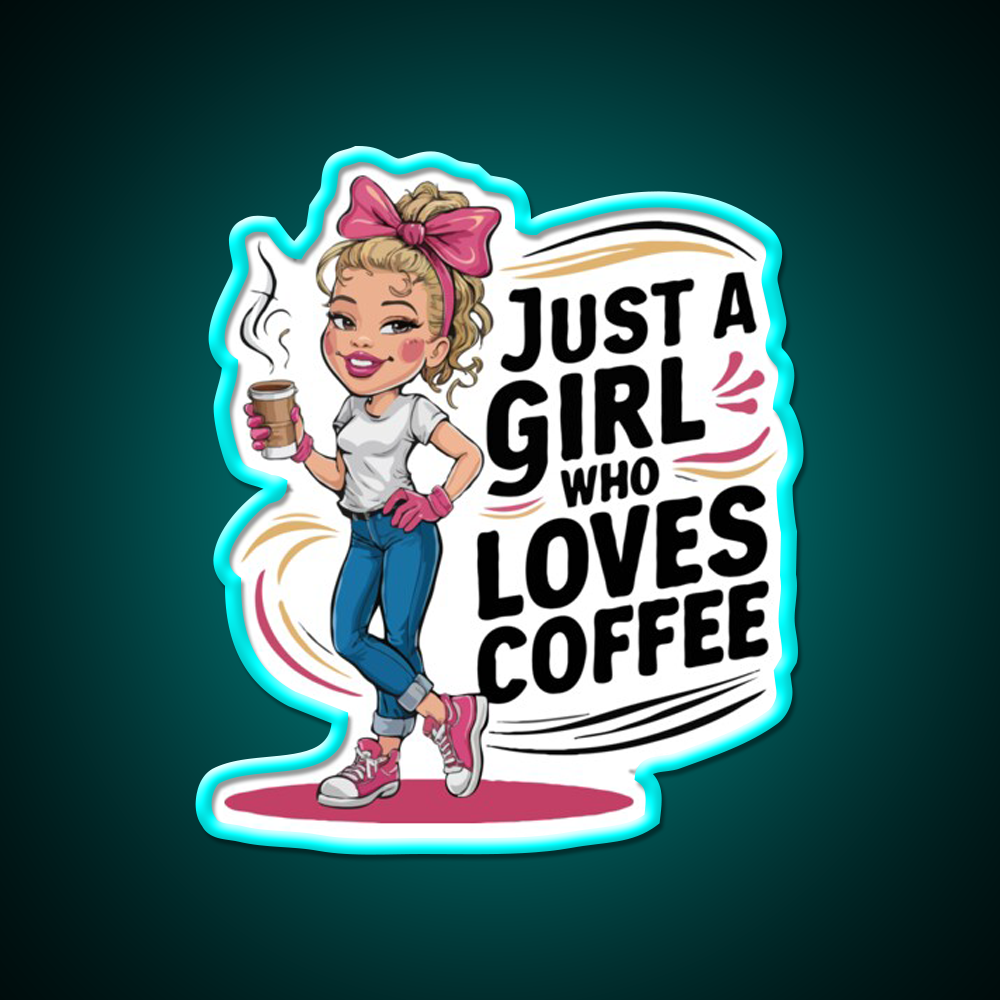 Coffee Lover Girl Vibes Cafe Led Neon Sign Espresso Bar Art Rgb Color