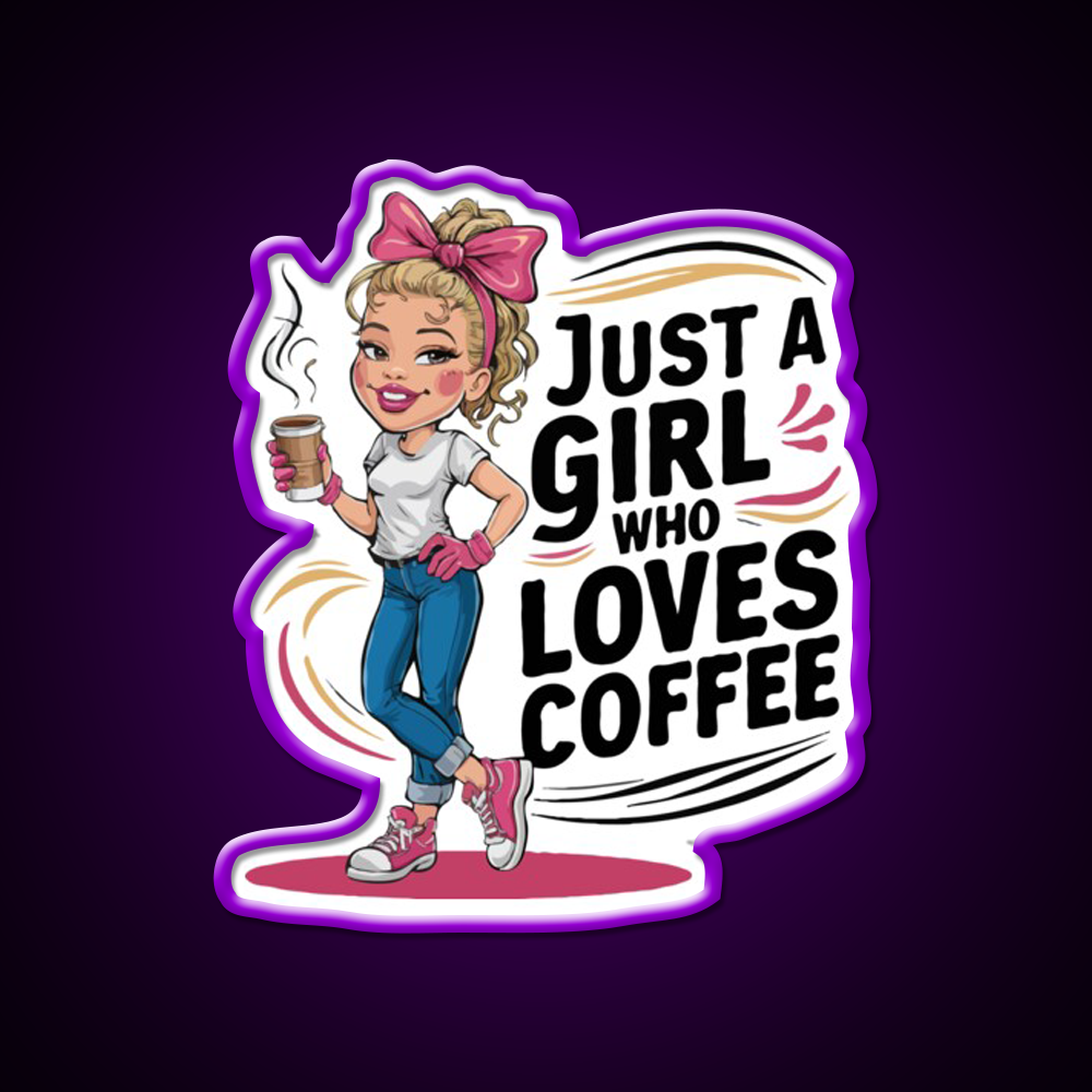Coffee Lover Girl Vibes Cafe Led Neon Sign Espresso Bar Art Rgb Color