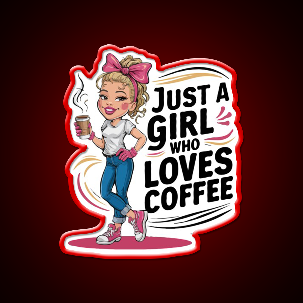 Coffee Lover Girl Vibes Cafe Led Neon Sign Espresso Bar Art Rgb Color