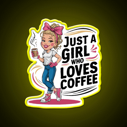 Coffee Lover Girl Vibes Cafe Led Neon Sign Espresso Bar Art Rgb Color