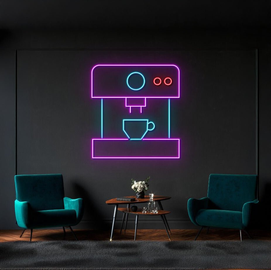 Coffee Machine Neon Sign Personalized Coffee Sign - Shineneon