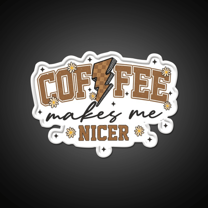 Coffee Makes Me Nicer Cafe Led Neon Sign Espresso Bar Art Rgb Color - Shineneon
