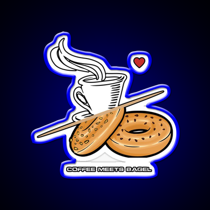 Coffee Meets Bagel Snack Food Led Neon Sign Rgb Color