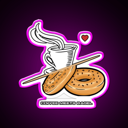 Coffee Meets Bagel Snack Food Led Neon Sign Rgb Color - Shineneon