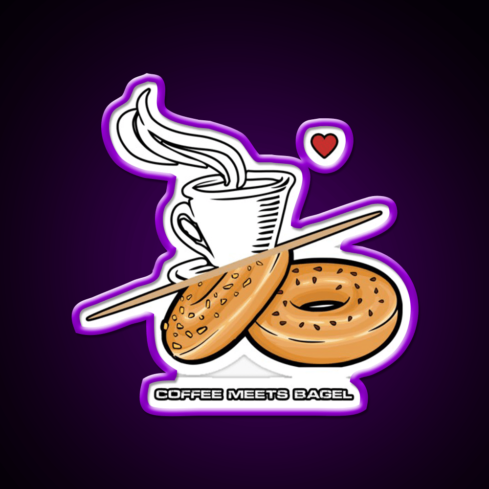 Coffee Meets Bagel Snack Food Led Neon Sign Rgb Color - Shineneon
