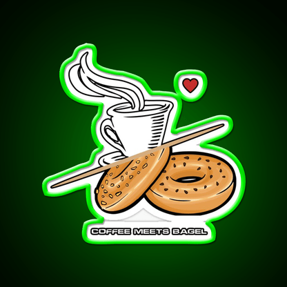 Coffee Meets Bagel Snack Food Led Neon Sign Rgb Color - Shineneon