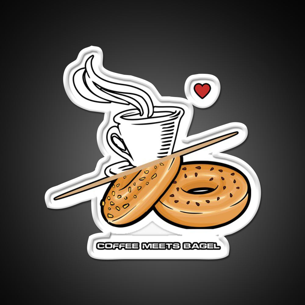 Coffee Meets Bagel Snack Food Led Neon Sign Rgb Color