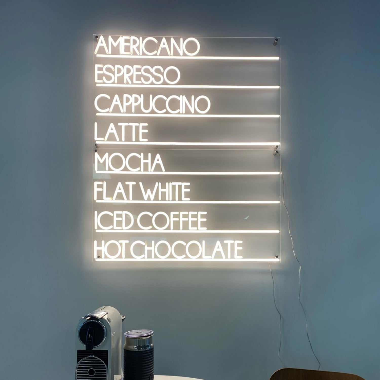 Coffee Menu Led Neon Sign Wall Art | Shineneon