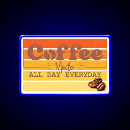 Coffee Mode All Day Everyday Cafe Led Neon Sign Espresso Bar Art Rgb Color - Shineneon
