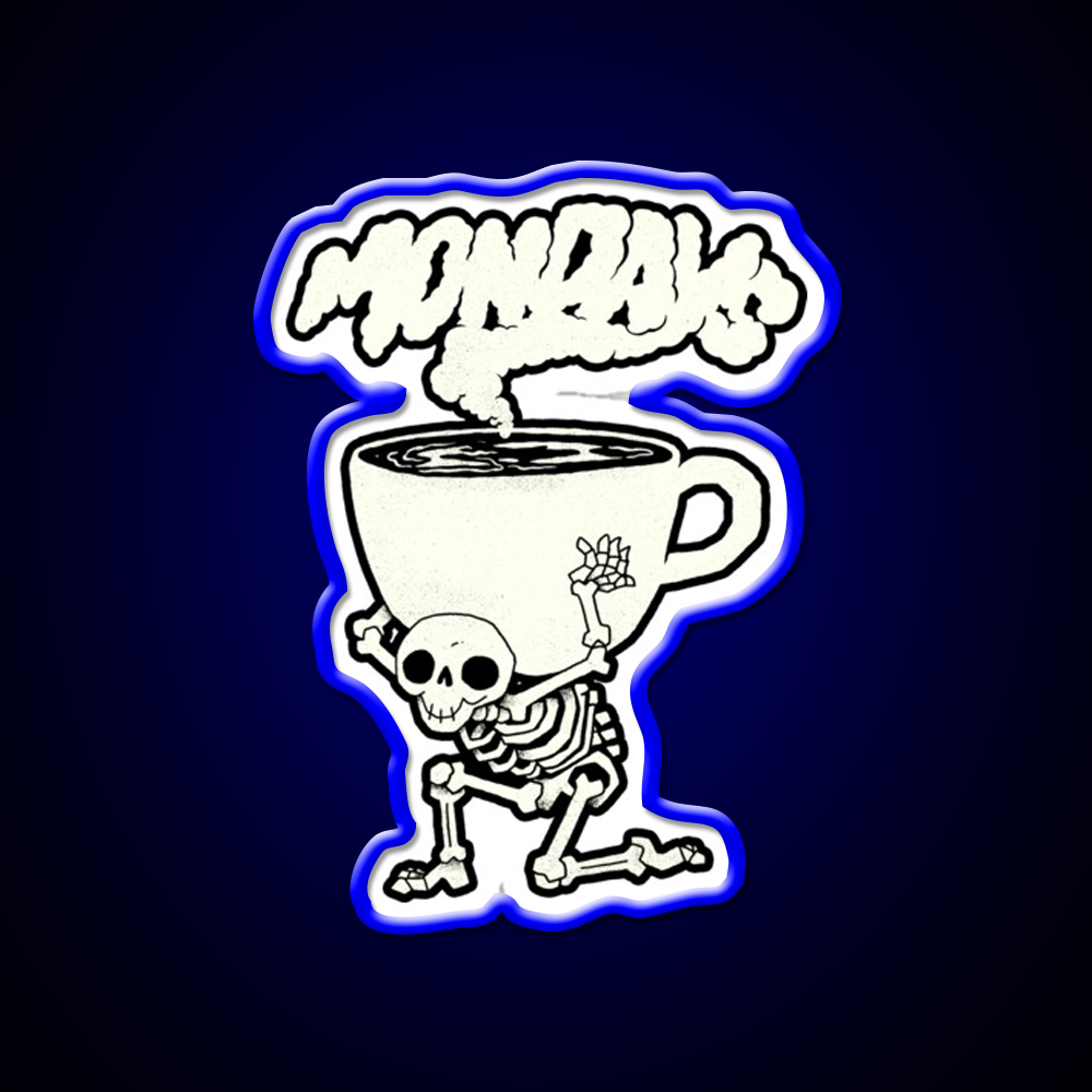 Coffee Monday Cafe Led Neon Sign Espresso Bar Art Rgb Color