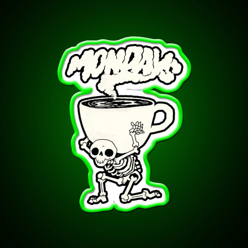 Coffee Monday Cafe Led Neon Sign Espresso Bar Art Rgb Color