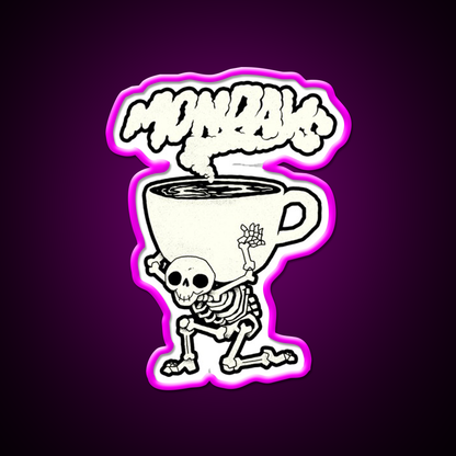 Coffee Monday Cafe Led Neon Sign Espresso Bar Art Rgb Color