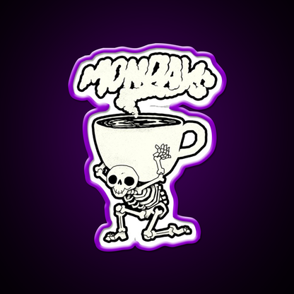 Coffee Monday Cafe Led Neon Sign Espresso Bar Art Rgb Color