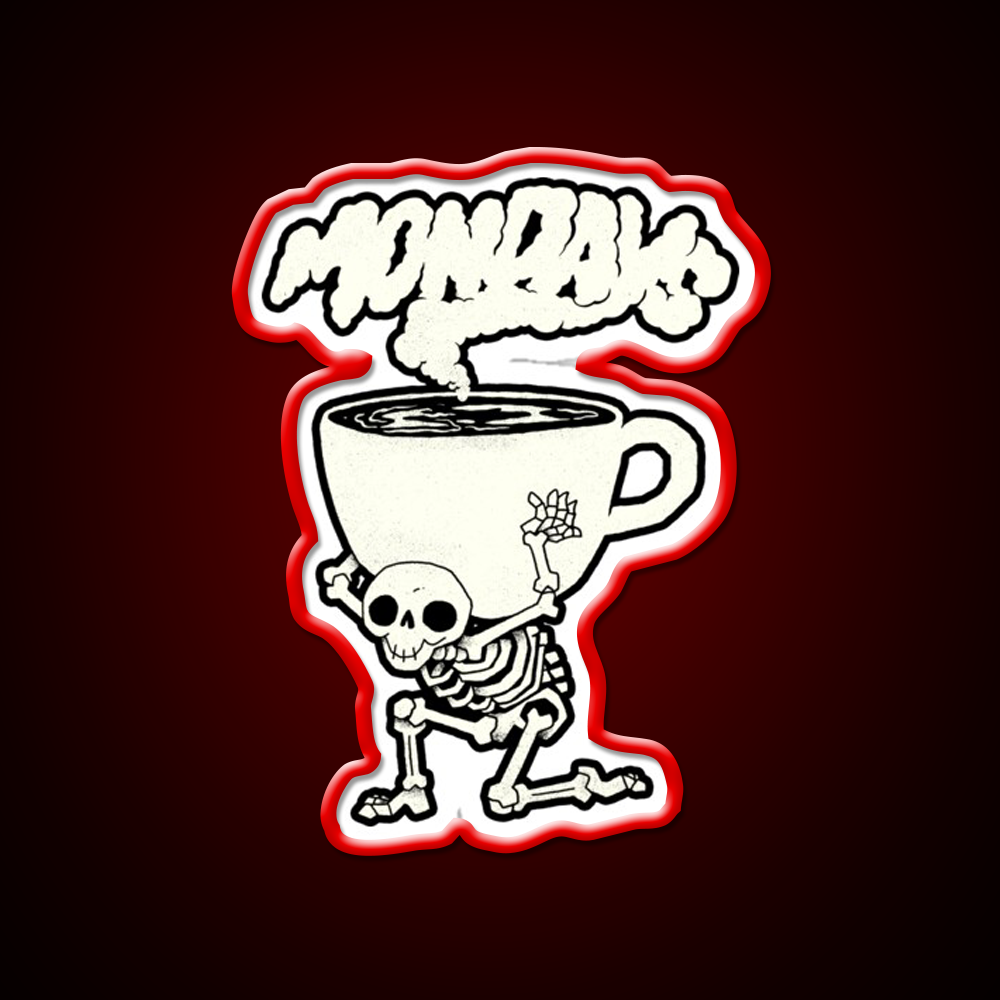 Coffee Monday Cafe Led Neon Sign Espresso Bar Art Rgb Color