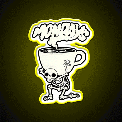 Coffee Monday Cafe Led Neon Sign Espresso Bar Art Rgb Color