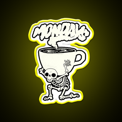 Coffee Monday Cafe Led Neon Sign Espresso Bar Art Rgb Color