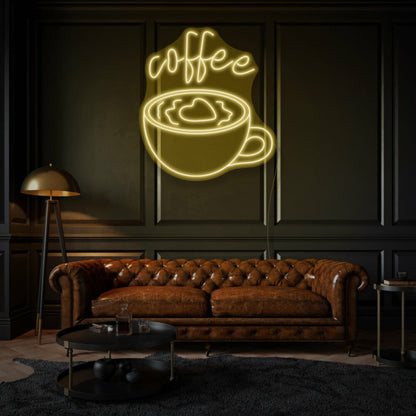 Coffee Mug Neon Essential Morning Ritual | Shineneon