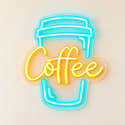 Coffee LED Neon Sign - natural light view