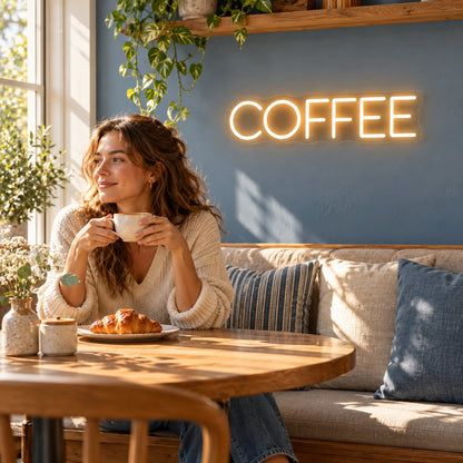 Coffee LED Neon Sign - lifestyle view