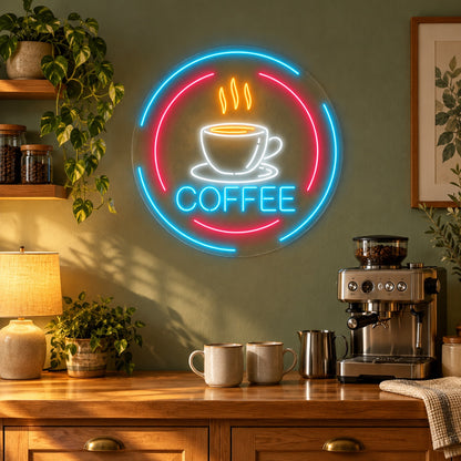 Coffee LED Neon Sign - advertising view