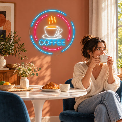 Coffee LED Neon Sign - lifestyle view