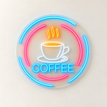 Coffee LED Neon Sign - natural light view